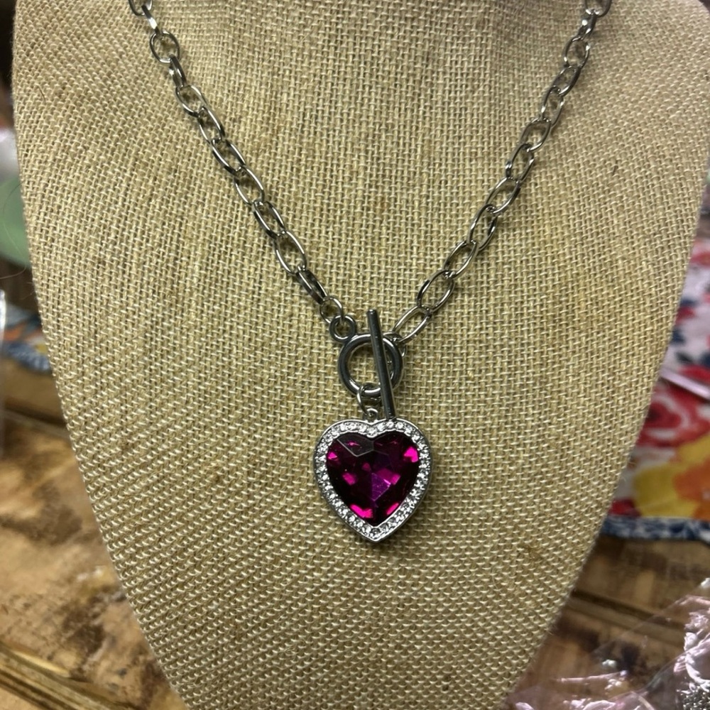Paparazzi Silver Necklace with Clear Crystal Earrings
